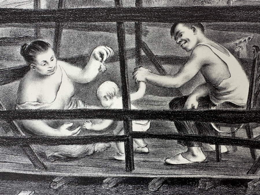 Lawrence Beall Smith (1909-1995, American) Hand Signed Limited Edition 1938 Lithograph Titled 'Pent House' Edition Of 75 11.5 X 10 [Photo 6]