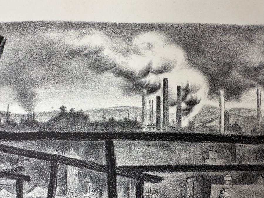 Lawrence Beall Smith (1909-1995, American) Hand Signed Limited Edition 1938 Lithograph Titled 'Pent House' Edition Of 75 11.5 X 10 [Photo 9]
