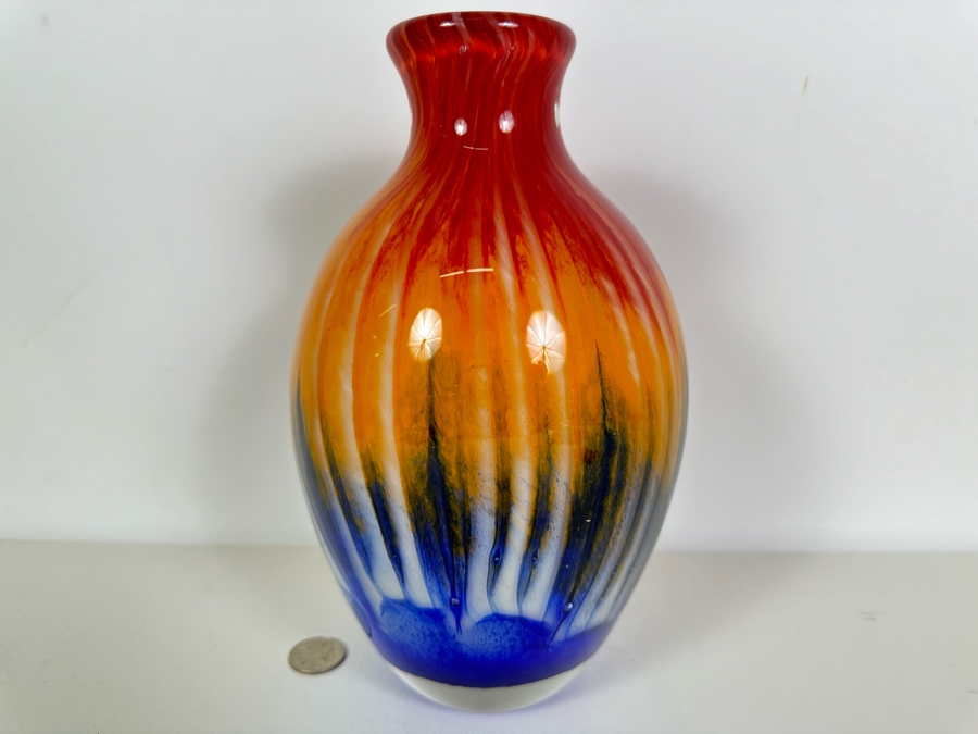 Art Glass Vase 10H [Photo 3]
