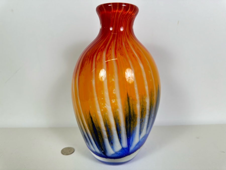 Art Glass Vase 10H [Photo 7]
