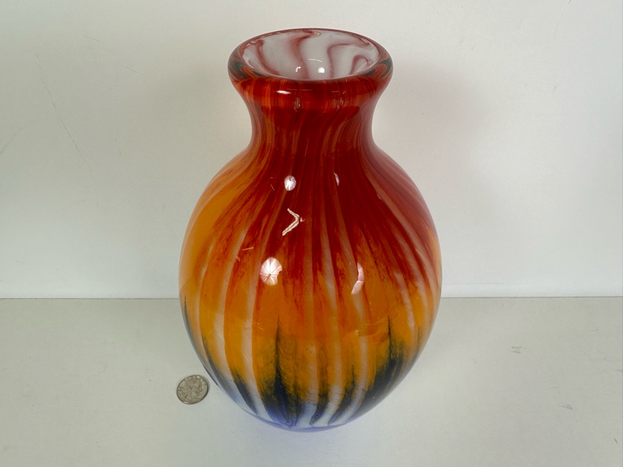 Art Glass Vase 10H [Photo 4]