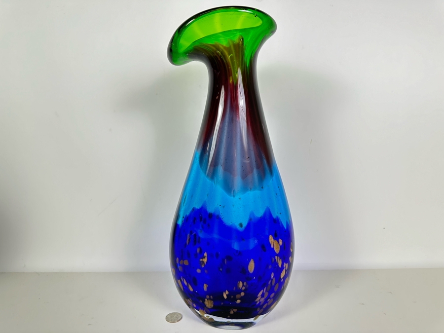 Murano Italian Art Glass Vase 17H [Photo 4]