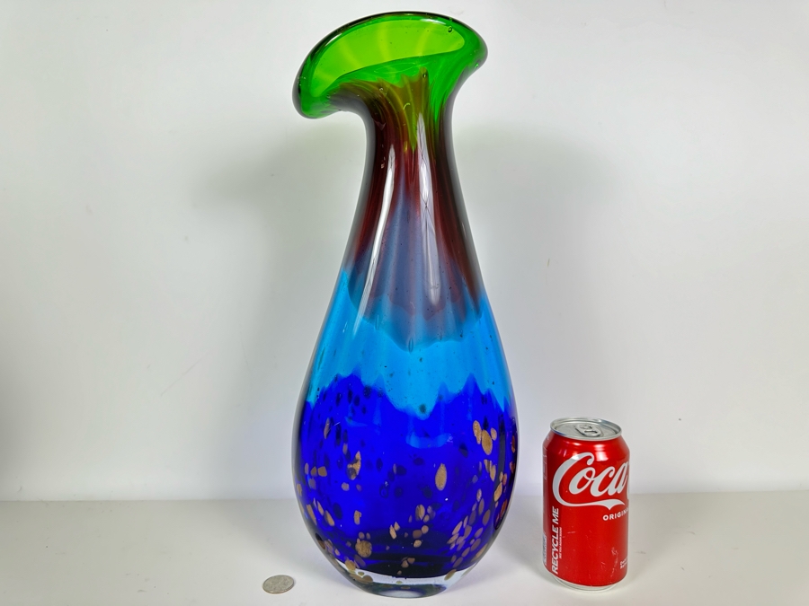 Murano Italian Art Glass Vase 17H [Photo 3]