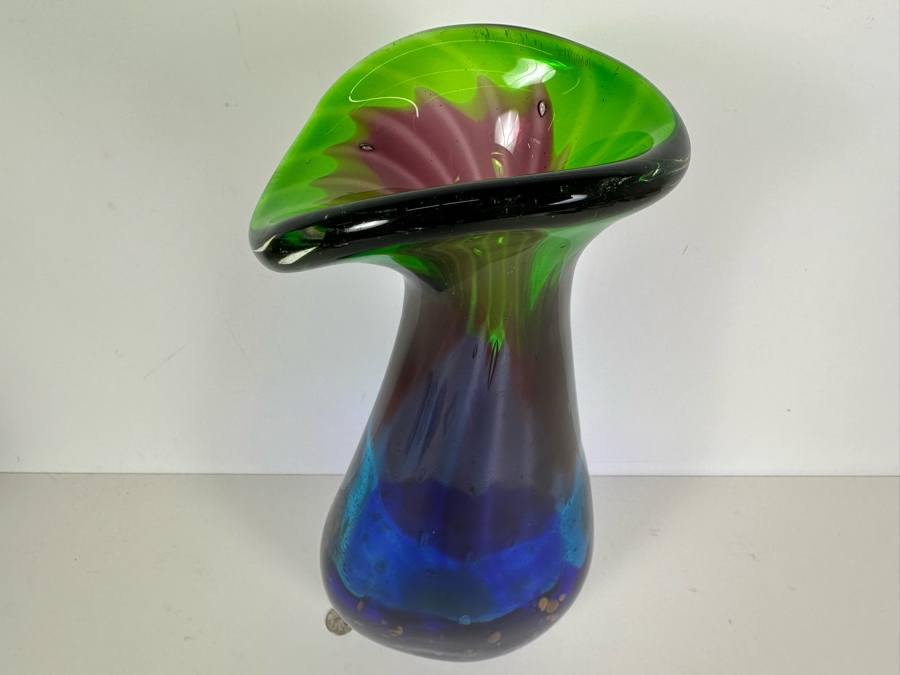 Murano Italian Art Glass Vase 17H [Photo 6]