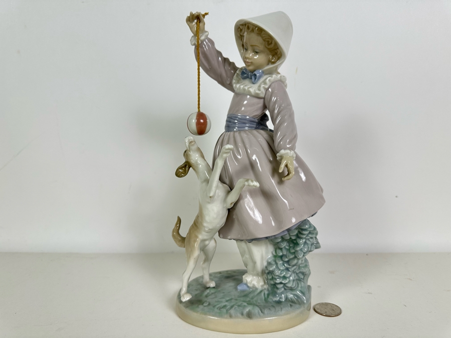 Lladro Porcelain Figurine Teasing The Dog No 5078 With Box (Note Dog May Have Been Reglued) [Photo 6]