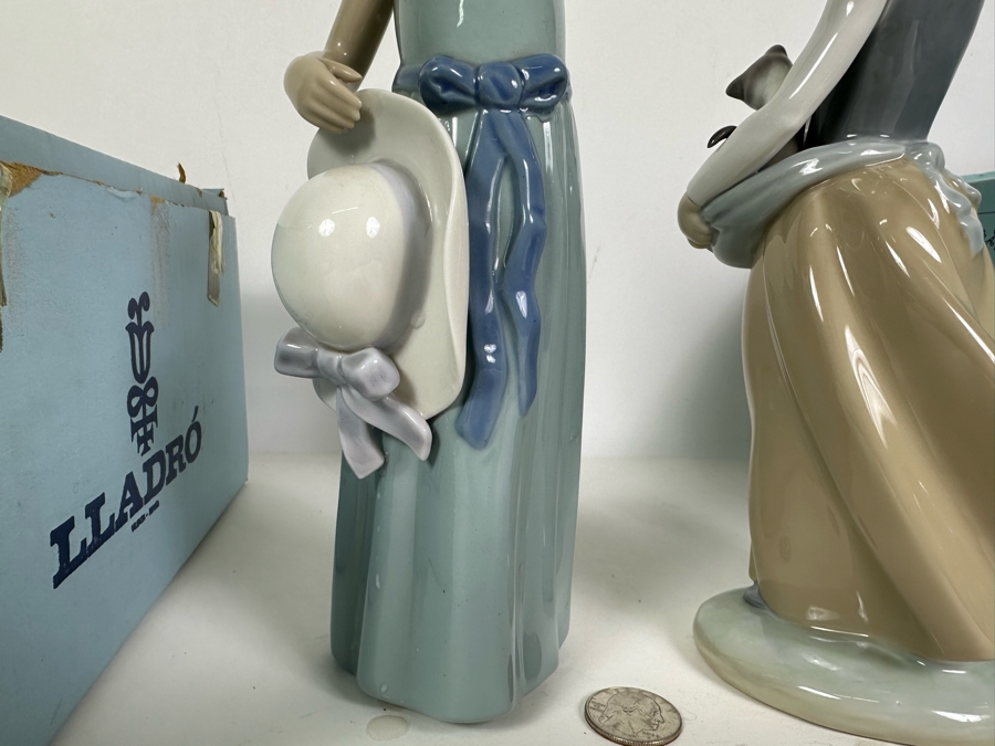 Pair Of Lladro Figurines With Boxes 10H [Photo 9]