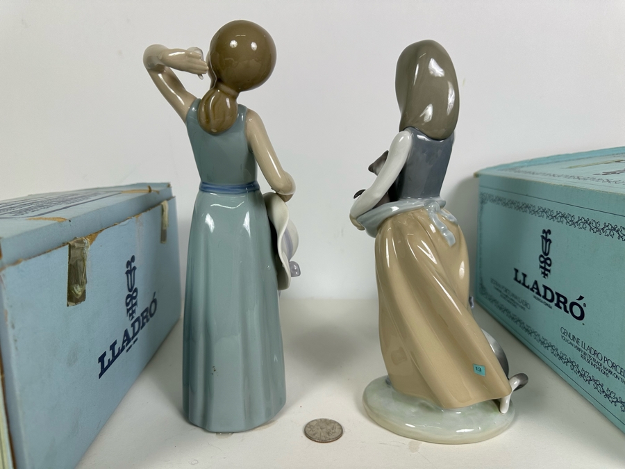 Pair Of Lladro Figurines With Boxes 10H [Photo 10]