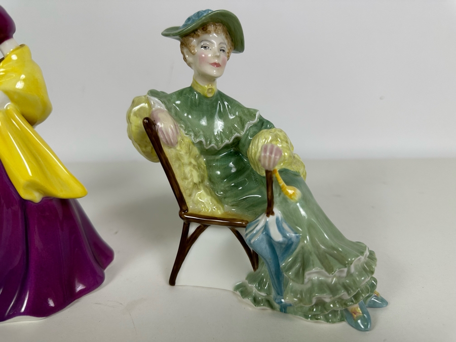 Three Royal Doulton Figurines: Ascot HN2356, Loretta HN2337 & Pretty Ladies Emily HN4841 [Photo 2]