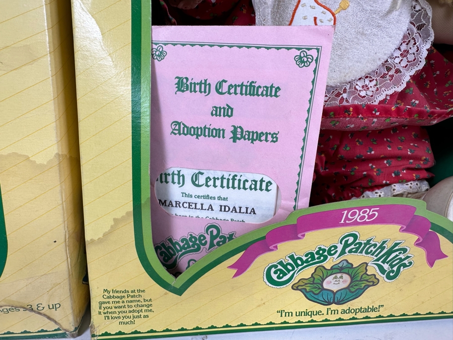 (3) Vintage 1985 Cabbage Patch Kids Dolls With Boxes [Photo 4]