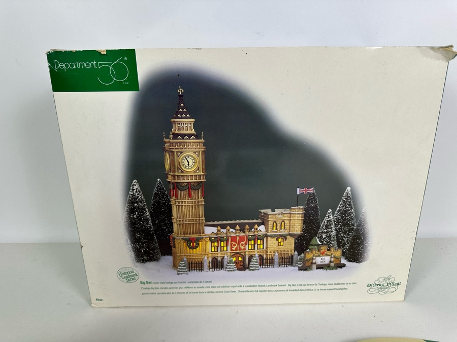 The Heritage Village Collection Historical Landmark Series Dickens' Village Big Ben Department 56 With Box [Photo 5]