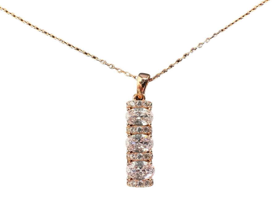 Sterling Silver Pendant With 17' Sterling Silver Necklace 3g [Photo 2]