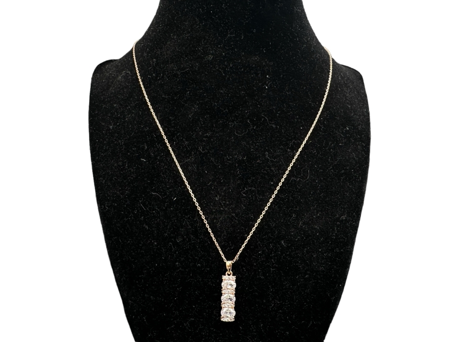 Sterling Silver Pendant With 17' Sterling Silver Necklace 3g [Photo 3]