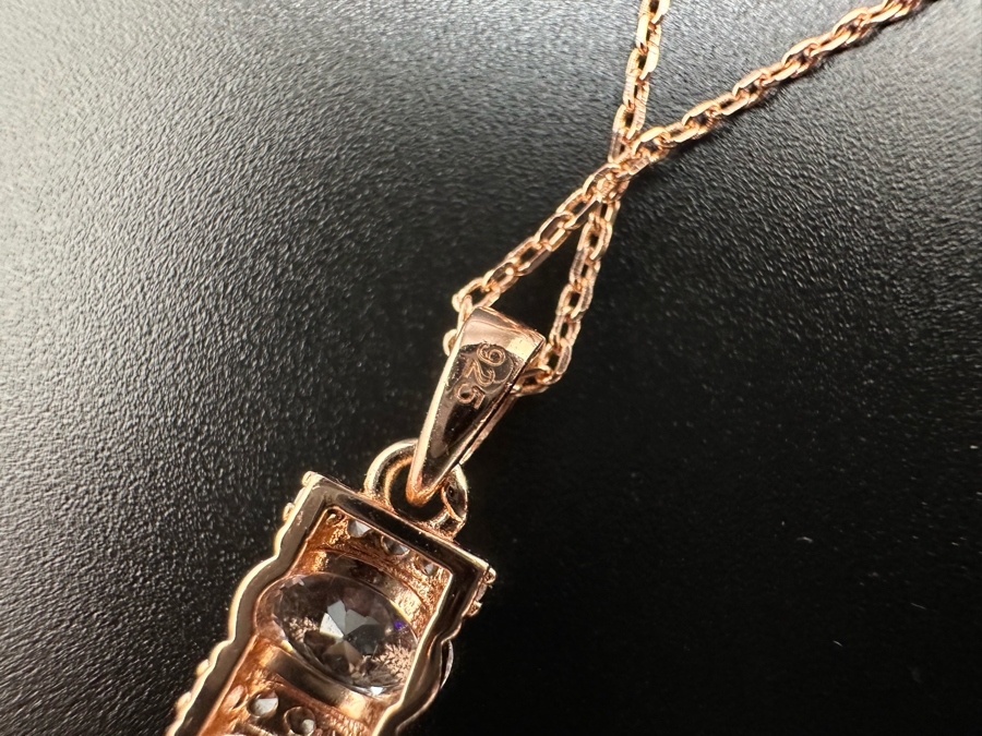 Sterling Silver Pendant With 17' Sterling Silver Necklace 3g [Photo 4]