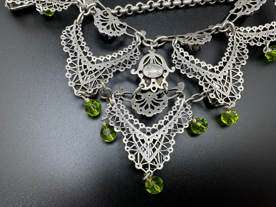 Statement Costume Jewelry Necklace With Matching Clip-On Earrings [Photo 4]