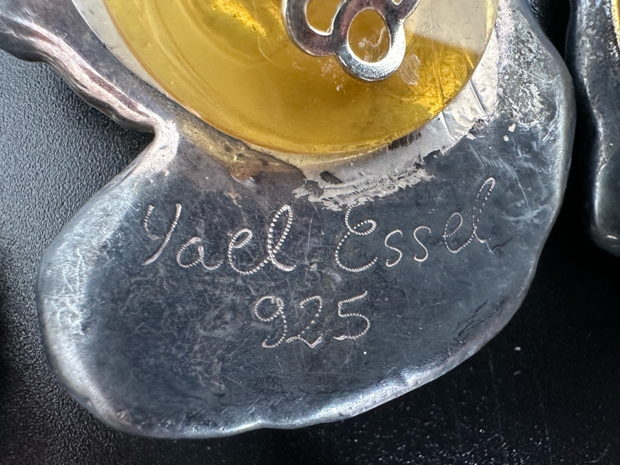 Sterling Silver / 14K Gold Turquoise Clip-On Earrings And Pair Of Sterling Silver Clip-On Earrings 59.1g [Photo 6]