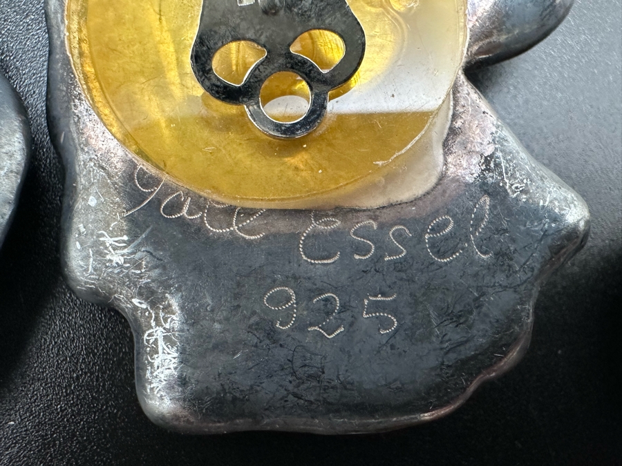 Sterling Silver / 14K Gold Turquoise Clip-On Earrings And Pair Of Sterling Silver Clip-On Earrings 59.1g [Photo 7]