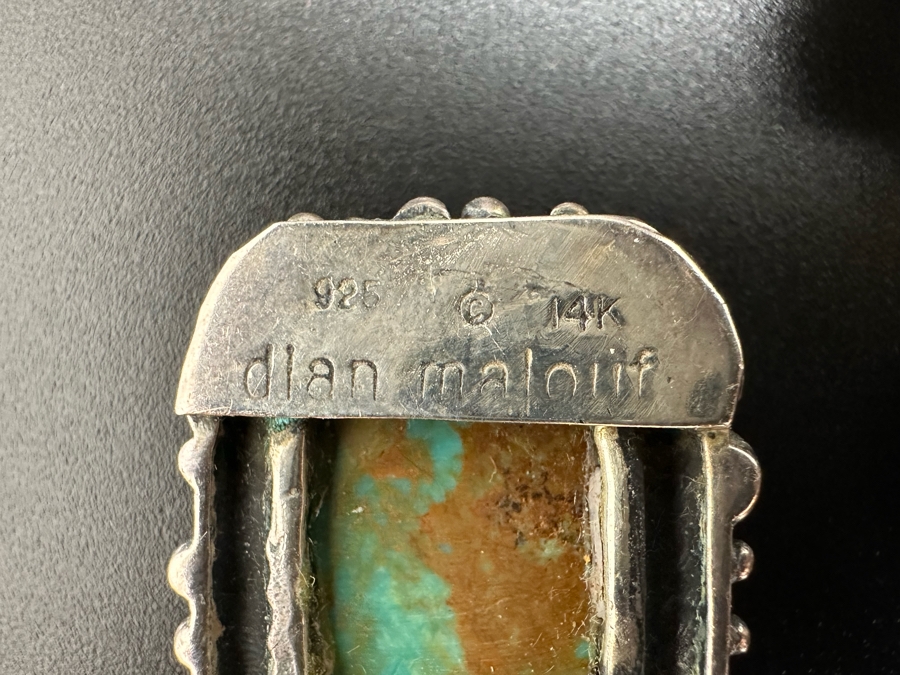 Sterling Silver / 14K Gold Turquoise Clip-On Earrings And Pair Of Sterling Silver Clip-On Earrings 59.1g [Photo 9]