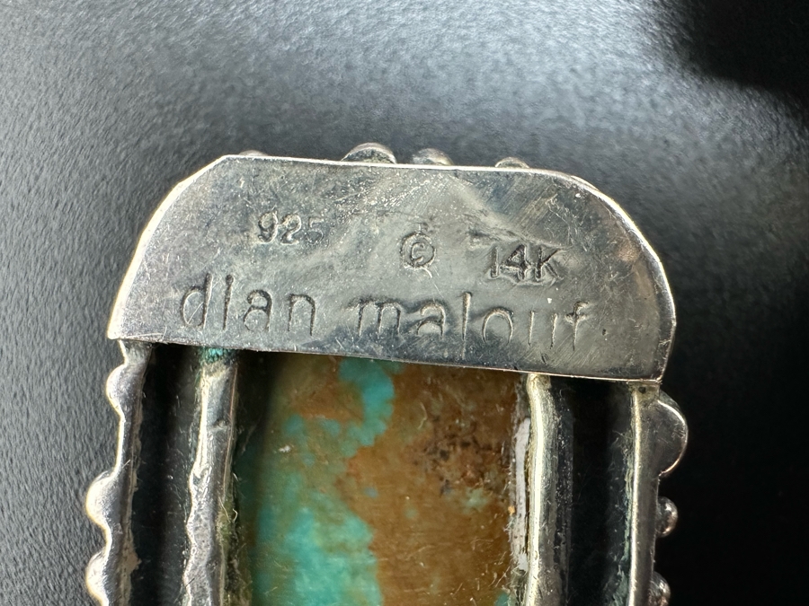 Sterling Silver / 14K Gold Turquoise Clip-On Earrings And Pair Of Sterling Silver Clip-On Earrings 59.1g [Photo 8]