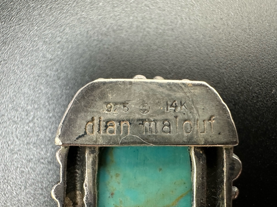 Sterling Silver / 14K Gold Turquoise Clip-On Earrings And Pair Of Sterling Silver Clip-On Earrings 59.1g [Photo 10]