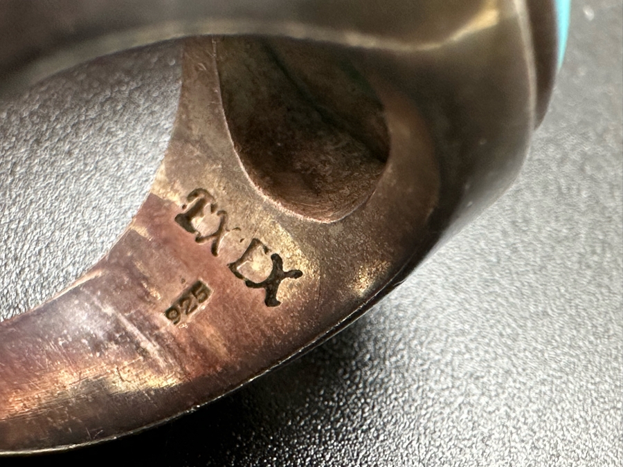 Vintage Sterling Silver Turquoise Ring Size 6 And Vintage Sterling Silver Ring Size 7 17.8g [Photo 5]