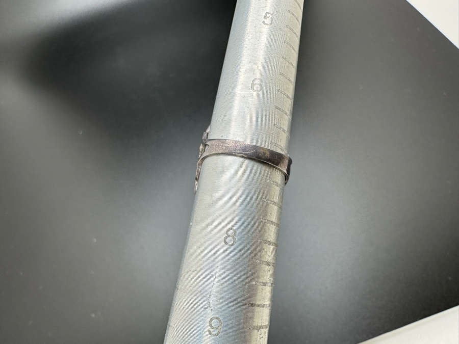 Vintage Sterling Silver Turquoise Ring Size 6 And Vintage Sterling Silver Ring Size 7 17.8g [Photo 9]