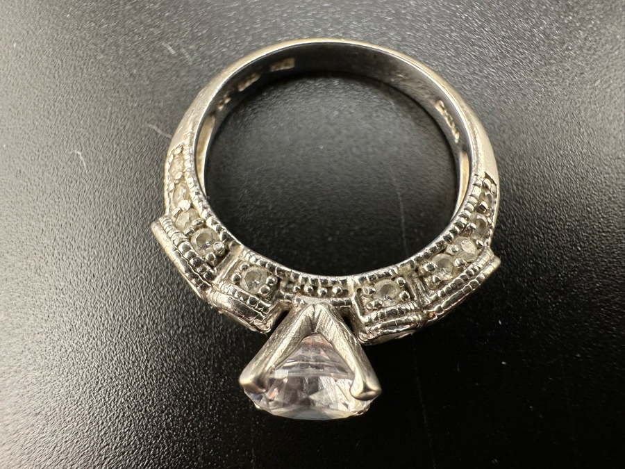 (4) Sterling Silver Rings 3: Size 6.5, 1: Size 9.5 16.3g [Photo 17]