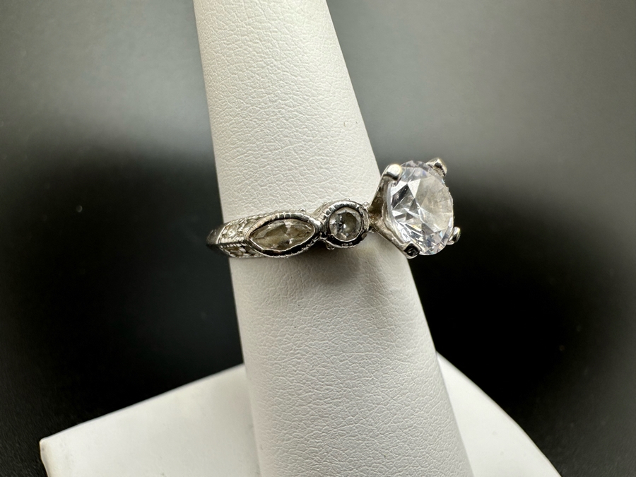 (4) Sterling Silver Rings 3: Size 6.5, 1: Size 9.5 16.3g [Photo 15]