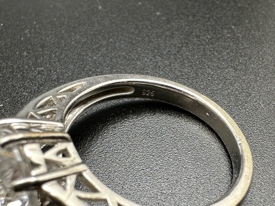 (4) Sterling Silver Rings 3: Size 6.5, 1: Size 9.5 16.3g [Photo 8]