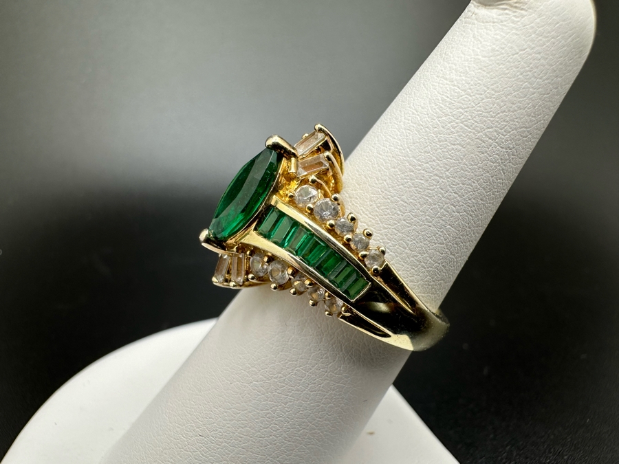 Pair Of Sterling Silver Rings Size 7 10.8g [Photo 11]