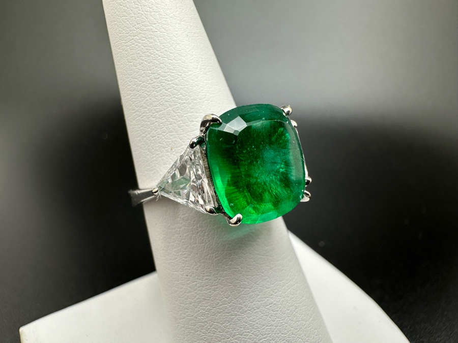 Pair Of Sterling Silver Rings Size 7 10.8g [Photo 5]