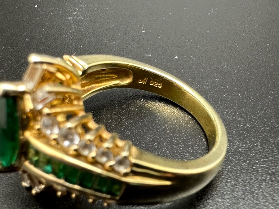 Pair Of Sterling Silver Rings Size 7 10.8g [Photo 13]