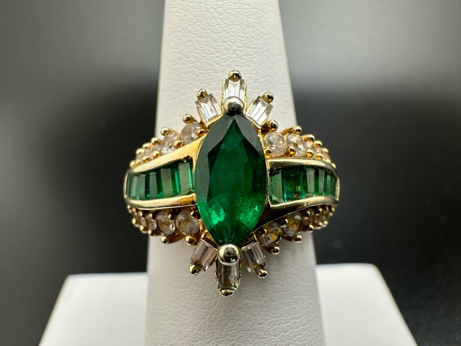 Pair Of Sterling Silver Rings Size 7 10.8g [Photo 9]