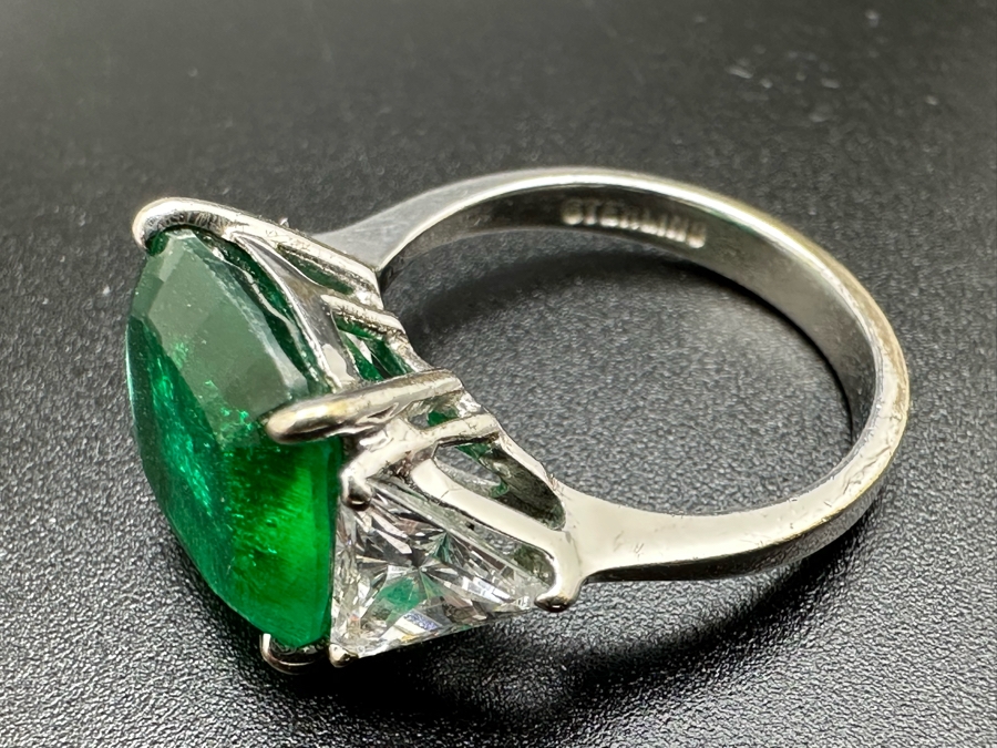 Pair Of Sterling Silver Rings Size 7 10.8g [Photo 8]