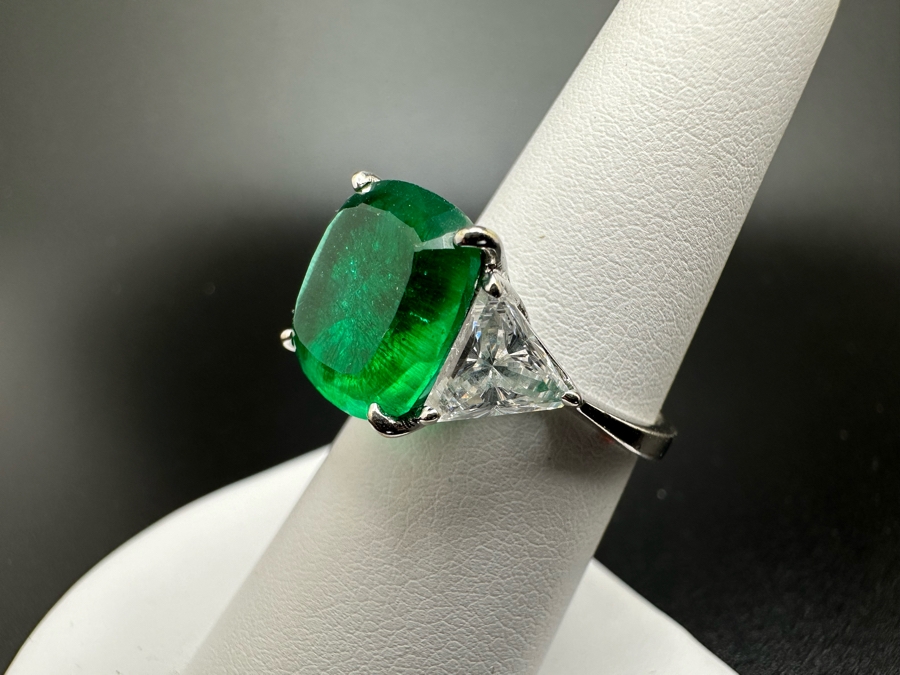 Pair Of Sterling Silver Rings Size 7 10.8g [Photo 6]