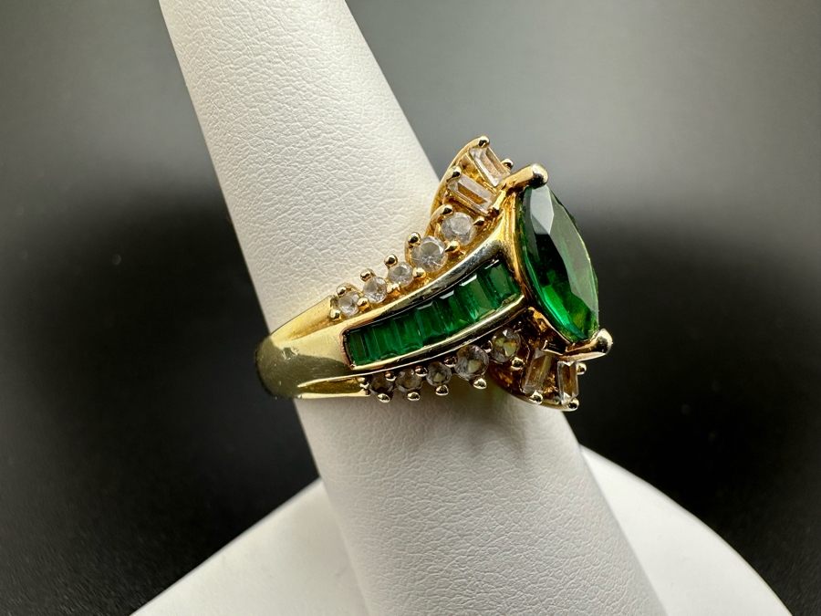 Pair Of Sterling Silver Rings Size 7 10.8g [Photo 10]