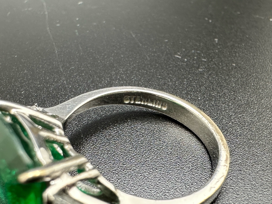 Pair Of Sterling Silver Rings Size 7 10.8g [Photo 7]