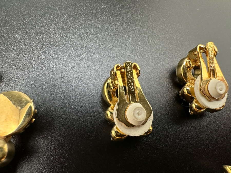 (4) Swarovski Crystal Clip-On Earrings [Photo 8]