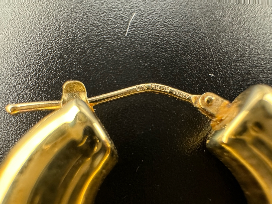 14K Gold Milor Italy Earrings 11.2g [Photo 4]