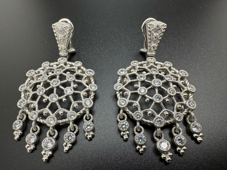 Judith Ripka Sterling Silver Earrings 16.6g [Photo 3]