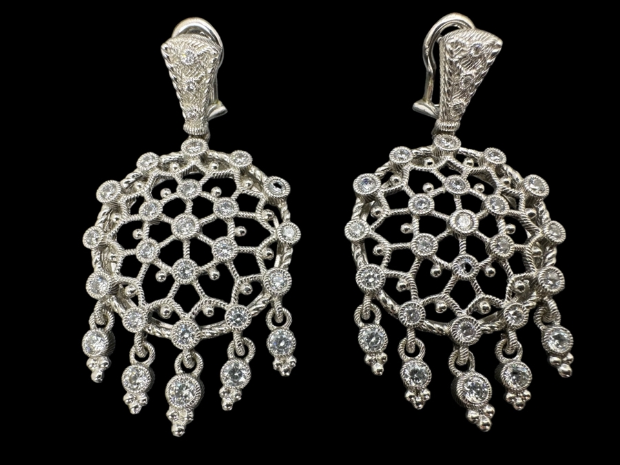 Judith Ripka Sterling Silver Earrings 16.6g [Photo 1]