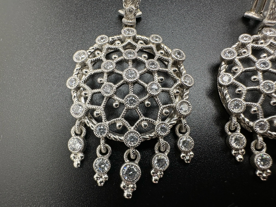 Judith Ripka Sterling Silver Earrings 16.6g [Photo 2]