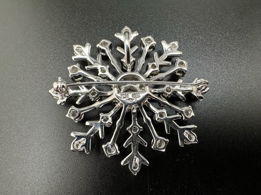 Sterling Silver Pendant / Brooch Pin With Matching Sterling Silver Earrings 20.3g [Photo 4]