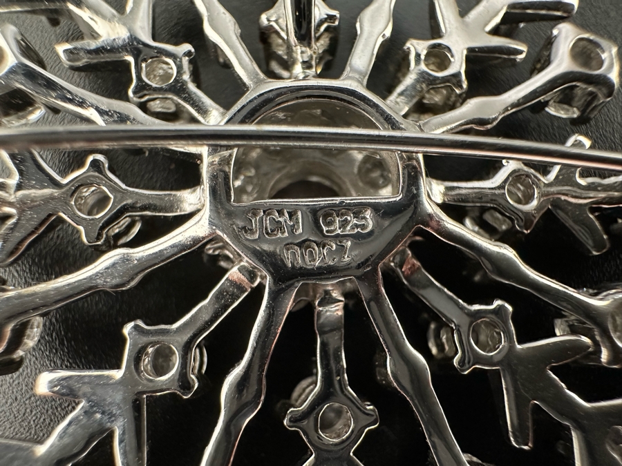 Sterling Silver Pendant / Brooch Pin With Matching Sterling Silver Earrings 20.3g [Photo 5]