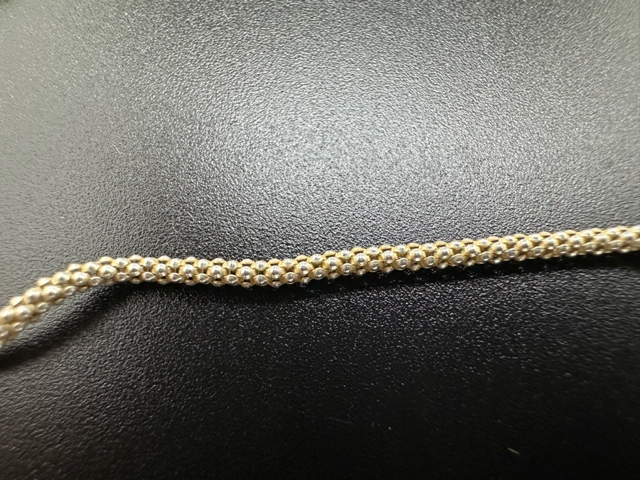 Sterling Silver Pendant With Sterling Silver 24' Italian Necklace 9.6g [Photo 7]