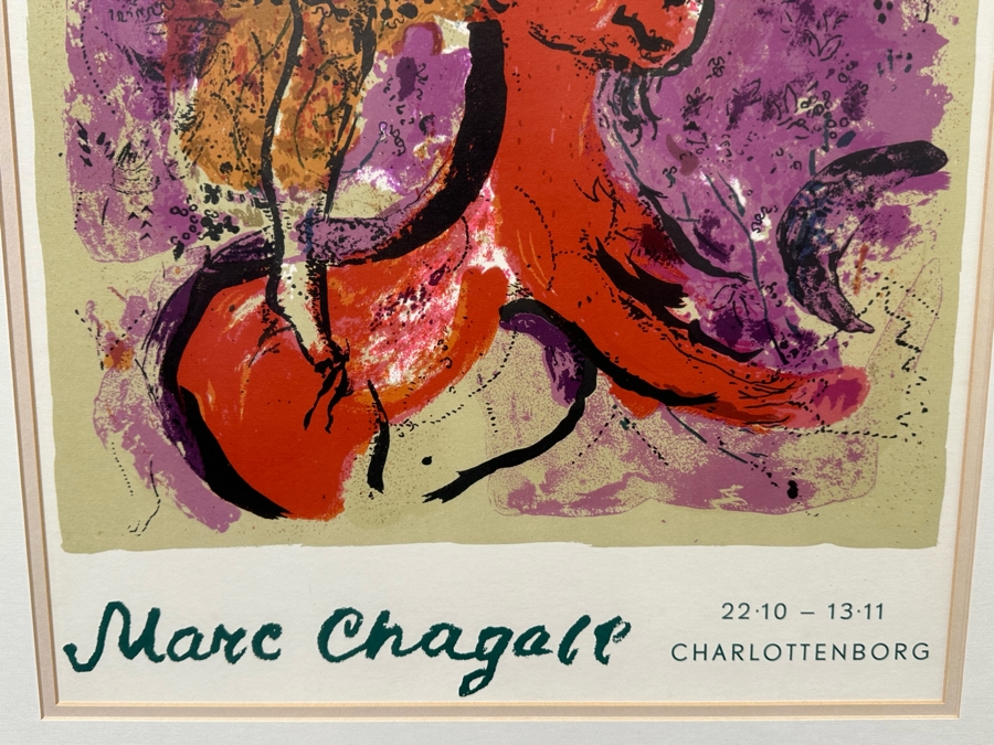 Marc Chagall Charlottenborg Exhibition Poster 1960 16 X 23 Framed 23 X 30 [Photo 5]
