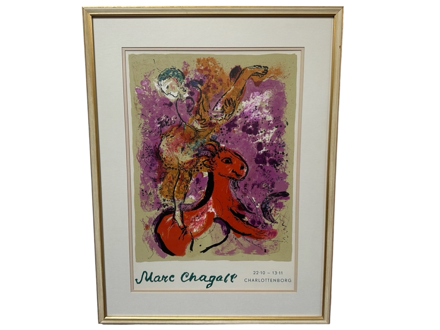 Marc Chagall Charlottenborg Exhibition Poster 1960 16 X 23 Framed 23 X 30 [Photo 2]