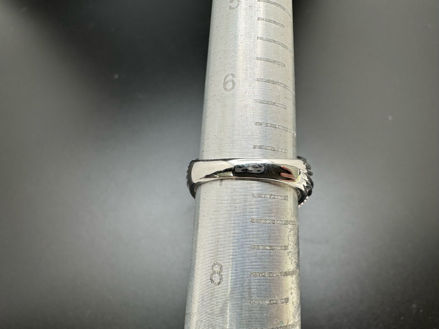 18K Gold White Jade 17mm X 10mm 1.78gr/8.9Ct Set With .42cttw Round Brilliant Diamonds S12 Clarity G-H Color Ring Size 7 7.8g Estimate Value $1,475 [Photo 27]