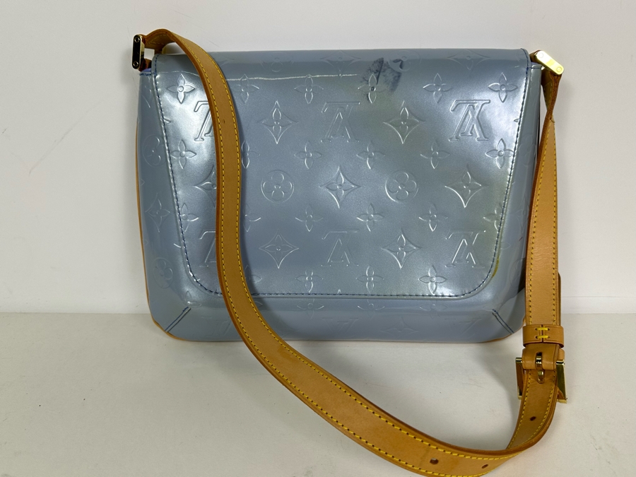 Louis Vuitton Monogram Vernis Thompson Street Shoulder Bag Blue 10.5W X 8H - See Photos For Cosmetic Issues [Photo 5]
