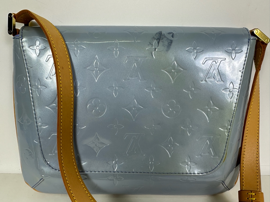Louis Vuitton Monogram Vernis Thompson Street Shoulder Bag Blue 10.5W X 8H - See Photos For Cosmetic Issues [Photo 7]