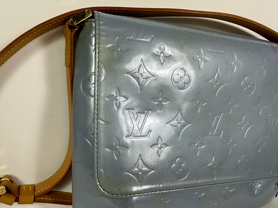 Louis Vuitton Monogram Vernis Thompson Street Shoulder Bag Blue 10.5W X 8H - See Photos For Cosmetic Issues [Photo 4]
